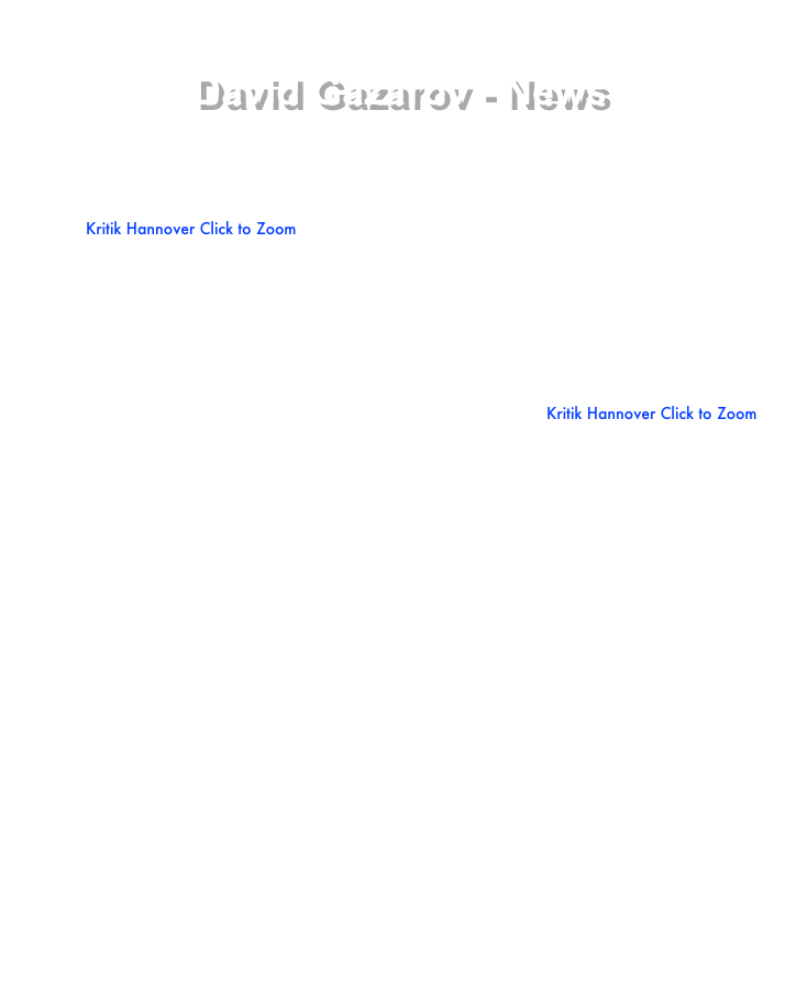 
David Gazarov - News


    ￼      



  ￼
